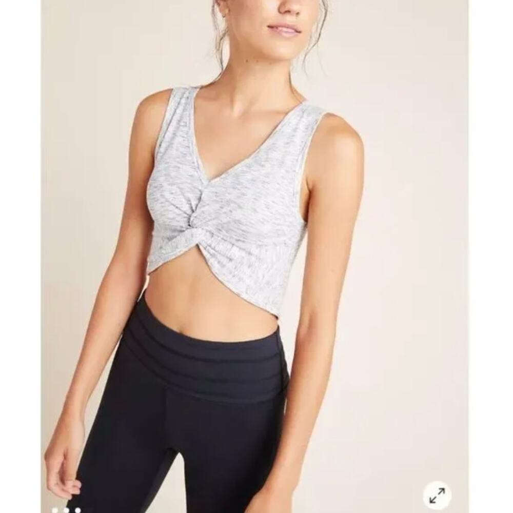 NWT Free People Movement New Moon Cropped Twisted Knotted Front Top size medium